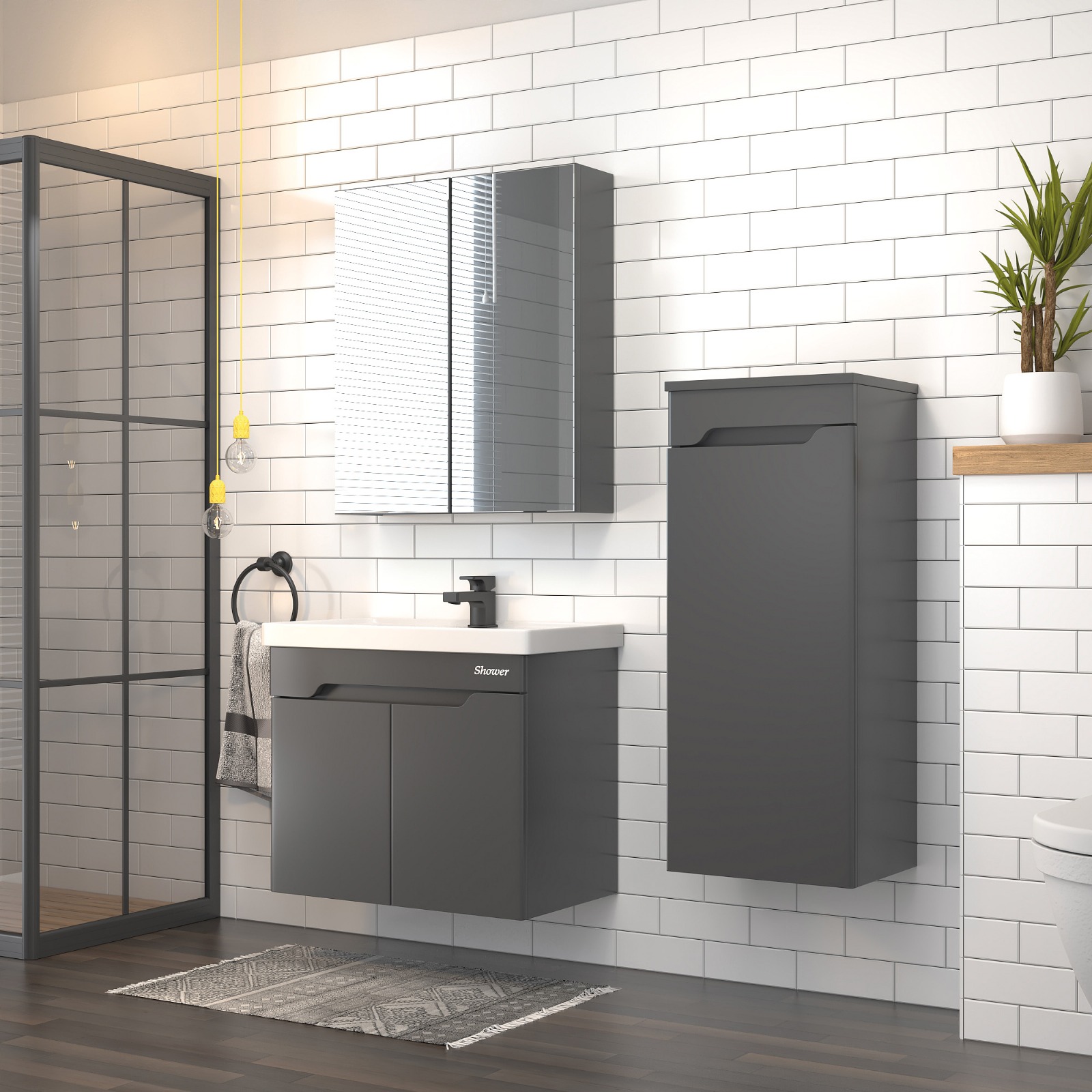 Milano Banyo Dolap Takımı 65 Cm