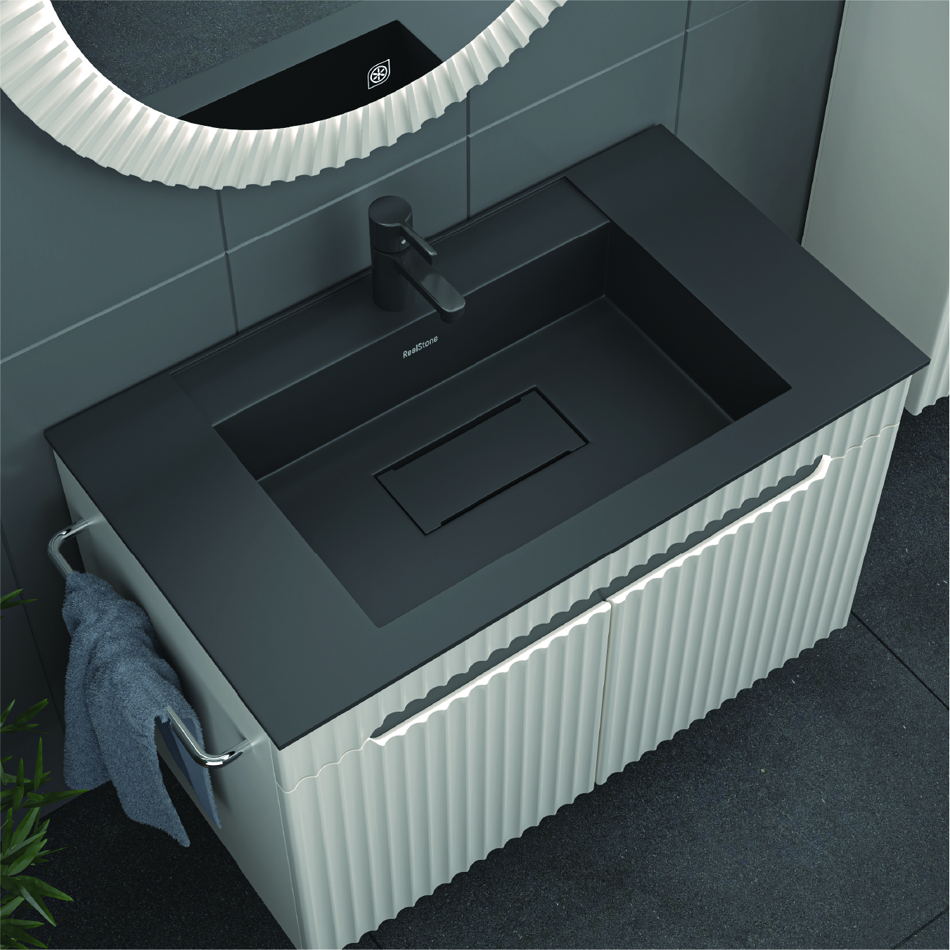 Zara Banyo Dolabı 80 Cm (kapaklı)