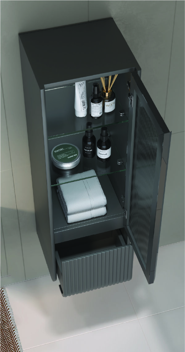 Petra Banyo Dolap Takımı 108Cm (Cam Lavabolu)