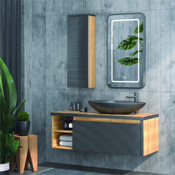 Luna Banyo Dolap Takımı 90 Cm