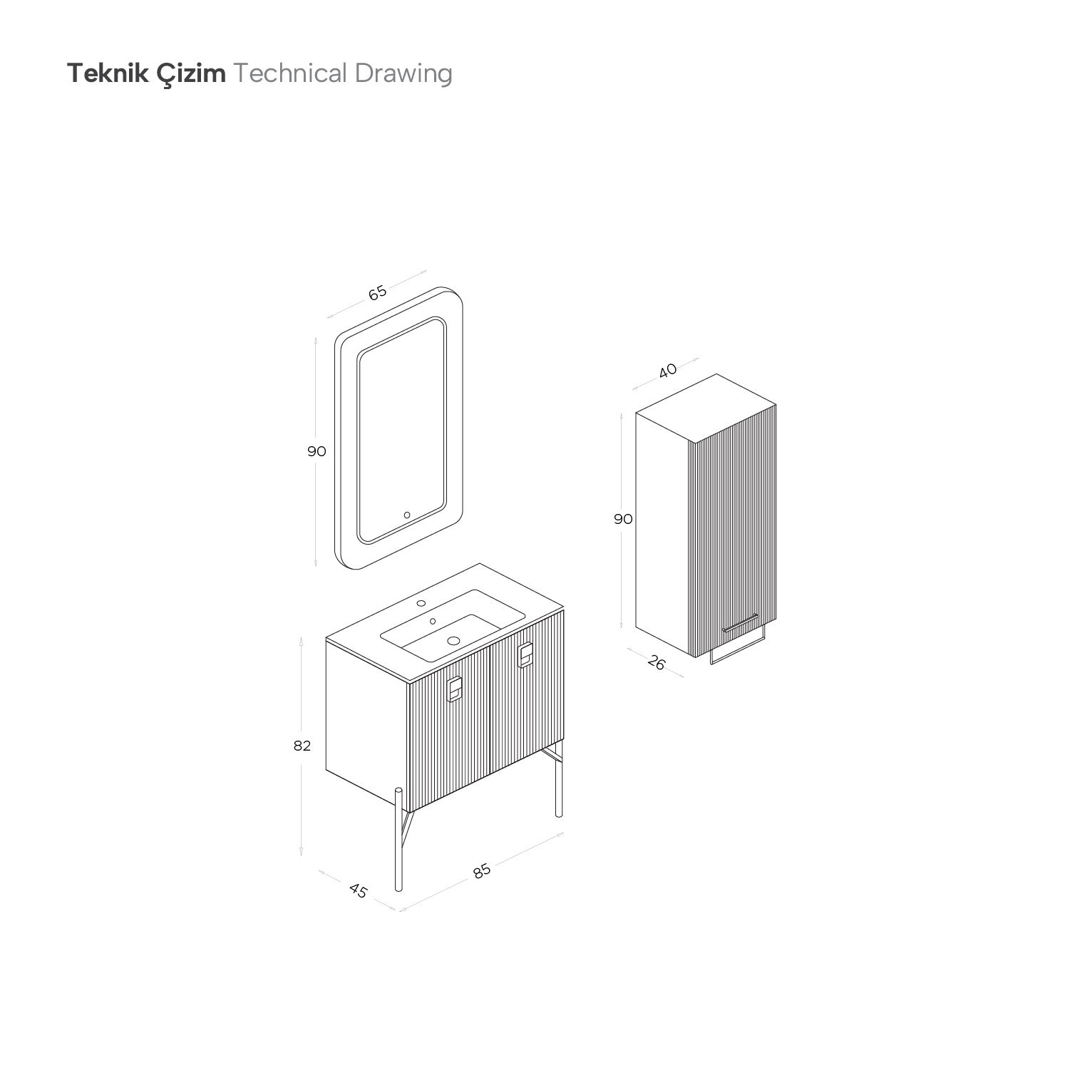 Dora Banyo Dolap Takımı