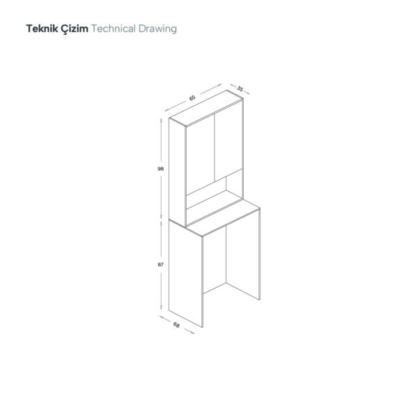 Venüs Çamaşır Makinesi Dolabı